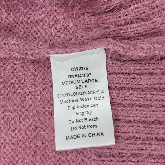 Women's TCEC M/L Crew Neck Pullover Pink Sweater - Picture 7 of 12